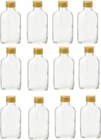 casavetro 50 ml mini Glasflaschen mit Korken 24 st, kleine Flaschen zum  befüllen Mini-TR Glasflasche klar Likörflaschen (24 x 50 ml-Korken)