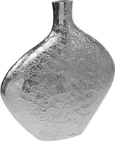 Deko Vase Silber Metall gehämmert Blumenvase 33x8x36cm Boho