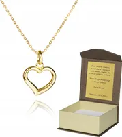 ! 925 GOLD KETTE 40CM HERZ Widmung A4Z74