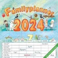Familienplaner Cartoon 2024 - Broschürenkalender 30x30 cm (3