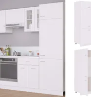 vidaXL Prestavbová skriňa chladničky biela 60x57x207 cm Materiál drevo