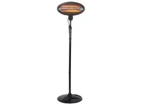 Perel Terrassen-Heizstrahler, 2000 W, Quartz, Zugschalter, Kippschutz, 3 Heizstufen,