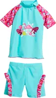 Playshoes Badeset UV-Schutz Flamingo türkis Mädchen 461202-15, Farbe Playshoes:türkis, Größe Playshoes:74/80