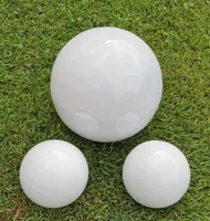 3er Set Dekorationskugel 40-20-20 cm aus Edelstahl weiß poliert Dekokugel