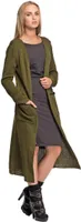 Damen Strickjacke Jacke Lang; Khaki/S/M/L
