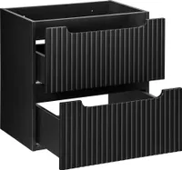 Waschtischunterschrank 60 cm , schwarz, NEWPORT-56-BLACK
