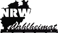 Schlüsselbrett Hakenleiste Motiv NRW Wahlheimat schwarz