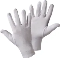 Trikothandschuhe, für Allergiker, waschbar, weiß, 12 Paar, Gr.8