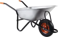 Taczka FUXTEC FX-WB6404G, do 120kg, 90L, ocynkowana, z kolem pneumatycznym