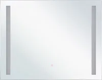 BELIANI Koupelnové zrcadlo transparentní 60 x 70 cm se sklem s LED osvětlením obdélníkové moderní