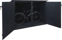 garáž na 1 bicykel HWC-H60, box na bicykle, prístrešok na náradie,  uzamykateľný 152x184x98cm ~ antracit