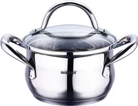 Bergner Edelstahl Induktion Kochtopf Glasdeckel 5,6 Liter BG-6508