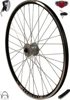 REDONDO 28 Zoll Vorderrad Felge Shimano Nabendynamo + AXA Scheinwerfer Rücklicht