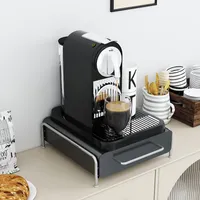 Kaffeekapselhalter Kapselständer für 36 Kapseln Kapselhalter Kapselspender Behälter 30.5x31.5x10cm Schwarz
