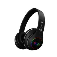 Funkkopfhörer Stereo Over-Ear-Kopfhörer Kabellos Kopfhörer Bluetooth5.0 Für TV PC Handy, Schwarz