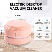 Mini Tischstaubsauger,Tischstaubsauger Klein Handstaubsauger USB Wiederaufladbar Mini Staubsauger,für Desktop, Haushalt, Büro und Auto,Rosa