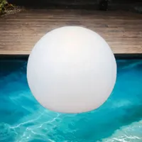 LED Kugelleuchte dimmbar Fernbedienung Farbwechsel RGBW IP68 schwimmend Solar Ø 30 cm Weiß wasserdichte Außenleuchte Wegeleuchte Garten Haus