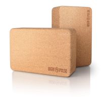 Yoga Block 2er Set (Kork) Hochwertige Yoga-Blöcke aus 100% Naturkork - Kork 2 Stk. Kork