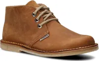 NAGABA Boots Herren Lederschuhe mit Leder-Einlegesohle, Braun, 42