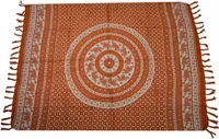 Sarong Pareo Wickelrock Wickeltuch Strandtuch Handtuch Stola Tuch Schal Badebekleidung 140x120 cm, orange