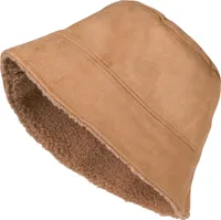 styleBREAKER Uni Wende Fischerhut in Veloursleder Optik / Teddyfell, warmer 2 in 1 Wendehut, Bucket Hat Herbst Winter 04025037