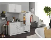 Homestyle4u 2354, Küche Modern Weiß