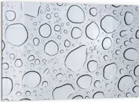 DEQORI Küchenrückwand Glas 60x40 cm 'Wassertropfenmuster' Spritzschutz Bad Rückwand