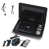 Mobilný DVD prehrávač, ultratenký dizajn, funkcia TV/FM/USB/hra, čierny
