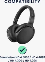 kwmobile 2x Ohrpolster kompatibel mit Sennheiser HD 4.50SE / HD 4.40BT / HD 4.30G / HD 4.20S Polster - Kopfhörer Polster aus Kunstleder für Over Ear