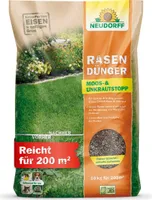 Neudorff RasenDünger Moos- & UnkrautStopp 10 kg für 200 m² - schonend für Tiere
