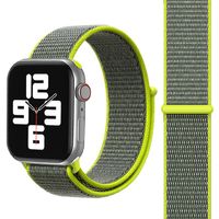 Sport Loop Armband für Apple Watch Ultra Series 8 7 6 SE 5 4 3 2 1 Nylon Arm Band, Größe:42 mm / 44 mm / 45 mm, Farbe:Grün