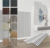 HEXIM Akustikpaneele 138,5x60cm - flexible Lamellenwand Holz MDF Wandpaneele Lamellenverkleidung Wandverkleidung Innendekoration schalldämmend (1 Paneel / 0,83 m² White - APH11)