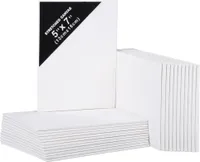 Belle Vous 24 Stk Leere Leinwände zum Bemalen – 13 x 18 cm – Vorgespannte Kleine Leinwand – Leinwände für Acrylmalerei, Ölgemälde, Skizzen und