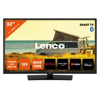 Lenco LED-3263BK - 32 Zoll Android-Smart-TV mit 12-V-Kfz-Adapter - WLAN - Schwarz