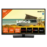 Lenco LED-3263BK - 32 Zoll Android-Smart-TV mit 12-V-Kfz-Adapter - WLAN - Schwarz