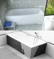 BADLAND Badewanne Rechteck Bona 160x70 mit Ablaufgarnitur, Füßen und Styroporverkleidung GRATIS