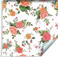 10m VLIES TAPETE Rolle Aquarell Rose Natur BLUMEN XXL
