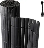 PVC Sichtschutzmatte PVC Sichtschutzzaun Anthrazit Windschutz fur Garten Balkon und Terrasse 80x300cm