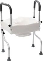 Toilettensitzheber Toilettensitzerhöhung mit Armlehnen Sicherheitsrahmen für ältere Menschen WC-Erhöhung Toilettenaufsatz