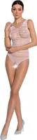 Passion Woman Bs086 Bodystocking - Bílý, Jedna Velikost