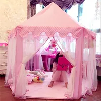 Spielzelt Kinder,Rosa prinzessinzelt Kinderzelt für Drinnen Kinderzelt Spielzelt Φ140cm