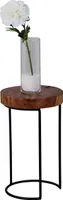 Wohnling Beistelltisch AKOLA Massivholz Sheesham Anstelltisch Wohnzimmertisch 28cm