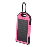 Solarny power bank Wodoodporny IP66 5000mAh różowy
