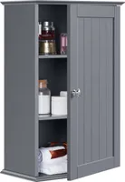 Hängeschrank, Wandschrank Mit Einer Tür, Badschrank, Küchenschrank, Medizinschrank in Dunkelgrau, 35 X 21 X 55 Cm – Dunkelgrau