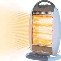 Homelux Heizstrahler 3 Heizstufen Halogen Heizgerät, Oszillierendes Halogen Heizung,1200W, Kein Rauschen, Sicherheit Schutz