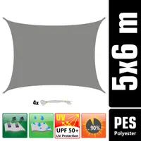 Sonnensegel Segel wasserfest HDPE Polyester 4x4 5x6 6x6 3x5 3x3 2x3 3x4 4x5  2x4