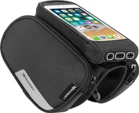 Wozinsky torba rowerowa na ramę + odczepiany pokrowiec na telefon do 6,5"" 1,5l czarna (WBB7BK)
