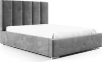Stauraumbett Filippa 200x220 – Bett mit Bettkasten, hohes Kopfteil (125 cm), Metallrahmen & Samtbezug, Piano 15 Dunkelgrau