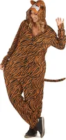 Warmes Tiger-Damenkostüm orange-schwarz-weiß