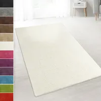 Dywan Shaggy Barcelona z wysokim, miękkim włosiem o wyglądzie kudłatych fal w kolorze kremowym 100x200 cm